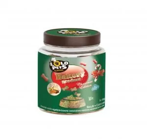 Lolopets Ciastka dla psa świąteczny mix w słoiku 240 g - Przysmaki dla psów - miniaturka - grafika 1