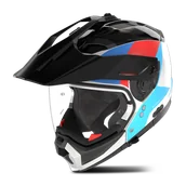 Kaski motocyklowe - Kask Adventure Nolan N70-2 X Turbine Biały/Czarny/Niebieski/Jasnoniebieski/Czerwony MetalXL - miniaturka - grafika 1