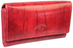 Portfel Damski Skórzany El Forest (PL) Skóra Bydlęca 856 58 RFID BORDOWY 15 x 9 x 3 [cm] - Portfele - miniaturka - grafika 1