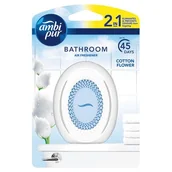 Odświeżacze powietrza - Ambi Pur Bathroom 2in1 Cotton Flower nieelektryczn - miniaturka - grafika 1