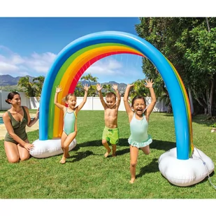 Intex Zraszacz w formie tęczy Rainbow Cloud, kolorowy, 300x109x180 cm - Materace dmuchane i koła do pływania - miniaturka - grafika 1