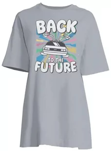 Back To Future Damska koszula nocna, Kremowy Niebieski, L - Piżamy damskie - miniaturka - grafika 1
