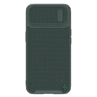 Etui i futerały do telefonów - Nillkin Textured S Magnetic Case etui iPhone 14 pokrowiec MagSafe z osłoną na aparat zielony - miniaturka - grafika 1