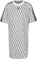 Sukienki - adidas damska sukienka z krótkim rękawem biały biały/czarny 54 - miniaturka - grafika 1