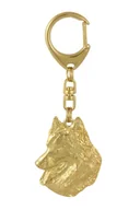 Breloki - Owczarek belgijski, Belgijski pies pasterski - pozłocony brelok do kluczy z psem, ozdoba torebki, luksusowy dodatek marki Art-Dog - miniaturka - grafika 1