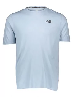Koszulki sportowe męskie - New Balance Koszulka sportowa w kolorze błękitnym - grafika 1