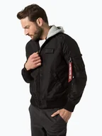 Kurtki męskie - Alpha Industries Kurtka Mężczyźni Sztuczne włókno czarny jednolity, S - miniaturka - grafika 1