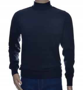 Sweter męski z półgolfem ze stójką półgolf bawełniany pod marynarkę XL - Swetry męskie - miniaturka - grafika 1