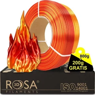 ROSA3D Filament ROSA3D ReFill PLA Rainbow Silk Fire 1,75mm 800g + 200g GRATIS - Filamenty i akcesoria do drukarek 3D - miniaturka - grafika 1
