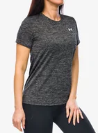 Koszulki i topy damskie - Koszulka treningowa damska Under Armour UA Tech Twist SS - black/white - miniaturka - grafika 1