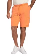Spodenki męskie - JP 1880, Męskie spodnie dresowe, bermudy, spodnie dresowe, elastyczny ściągacz, kieszenie cargo, pomarańczowy, 4XL - miniaturka - grafika 1