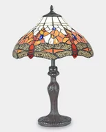 Lampy stojące - Lampa Witrażowa w Stylu Tiffany Ważka Oranż - miniaturka - grafika 1