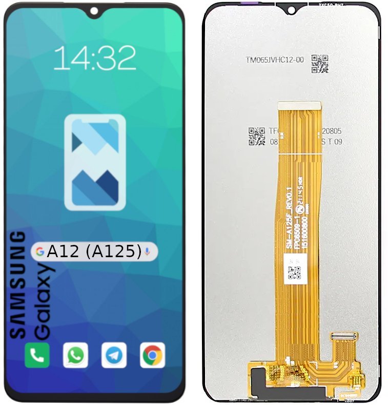 Wyświetlacz LCD Ekran Szybka Dotyk do Samsung Galaxy A12 A125 Czarny