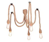 Lampy sufitowe - LED Żyrandol na lince ROPE CASA 5xE27/10W/230V pająk - miniaturka - grafika 1
