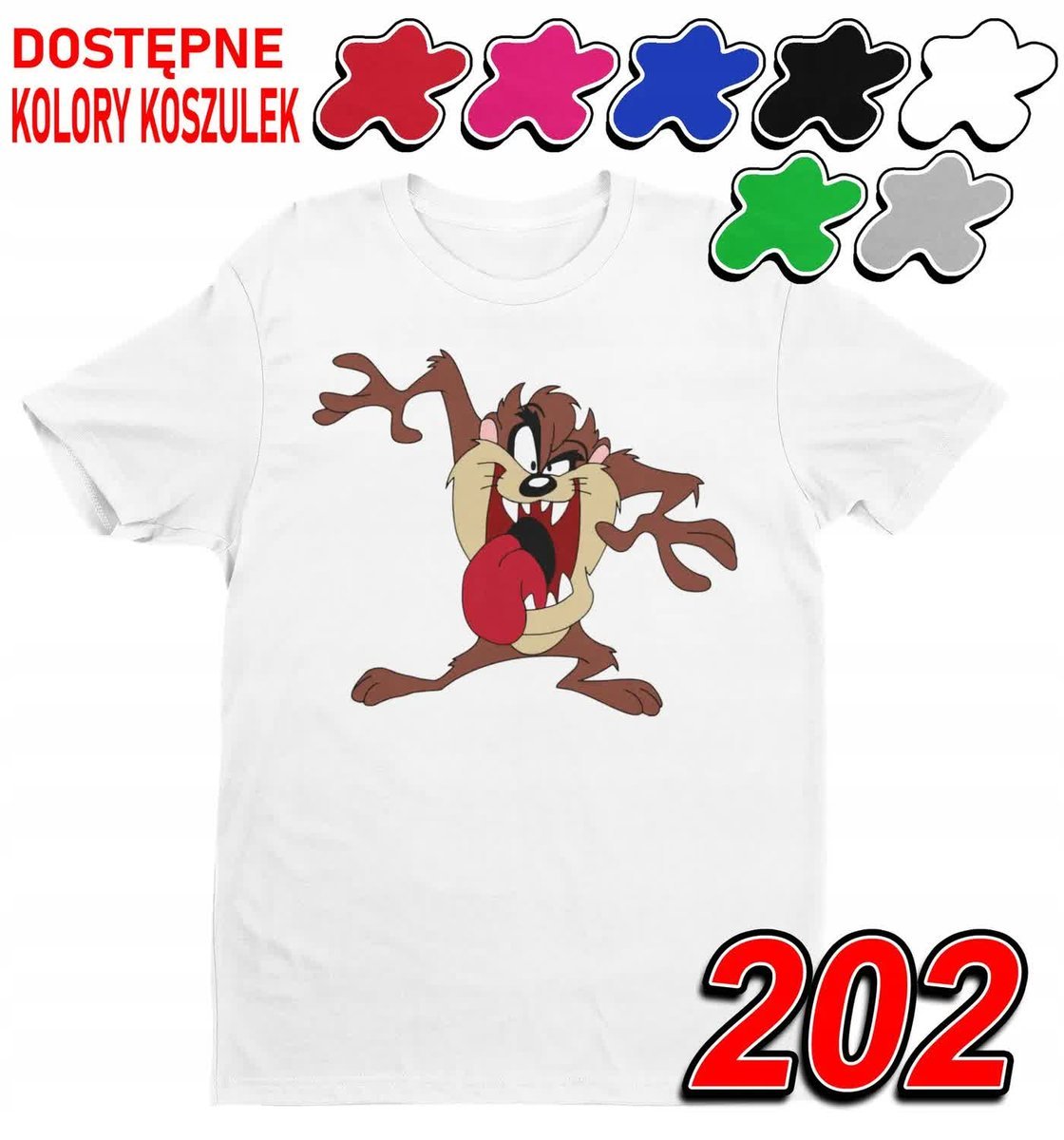 Dziecięca Koszulka T-Shirt Z Nadrukiem Taz Diabeł Tasmański - L 146-152