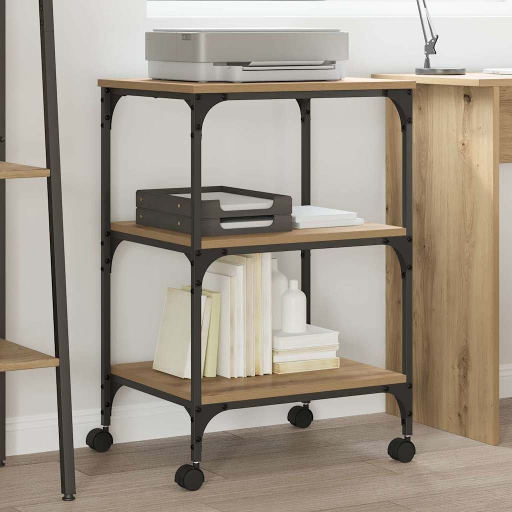 vidaXL Stojak na drukarkę Dąb rzemieślniczy 50 x 41 x 75 cm 882999