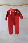 Kombinezony dla dzieci - Kombinezon z kapturem z uszami jelonka czerowny - miniaturka - grafika 1