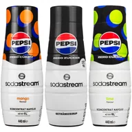 Syropy i koncentraty owocowe - 3x SYROP SODASTREAM PEPSI MAX BEZ CUKRU LIMONKA MANGO 3 SMAKI DO SATURATORA - miniaturka - grafika 1