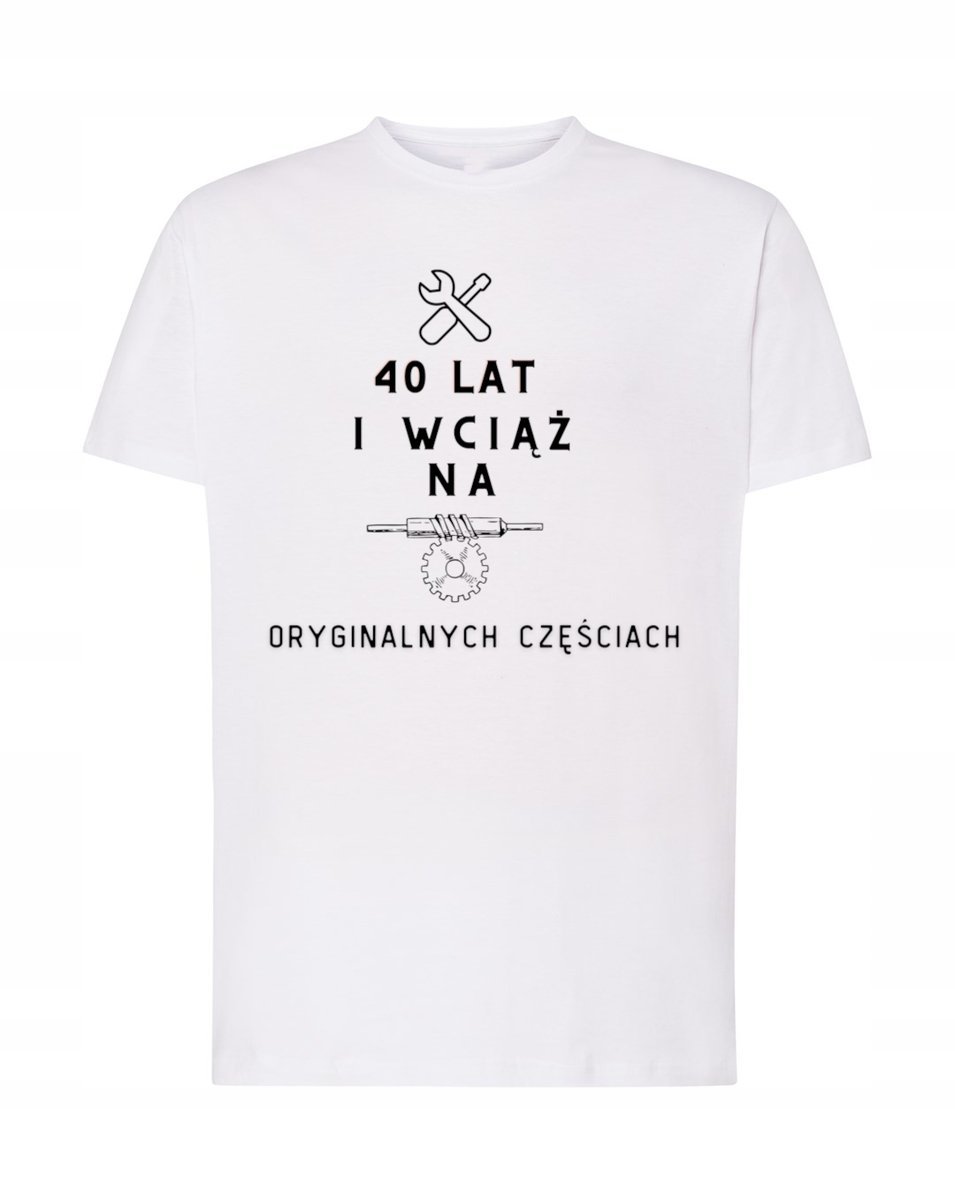 T-Shirt męski nadruk prezent 40tka 40LAT Rozm.4XL