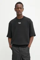 Koszulki męskie - Diesel t-shirt bawełniany S-COOLING-L1 męski kolor czarny gładki A11580.0BMBJ - miniaturka - grafika 1