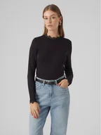 Bluzki damskie - Vero Moda Bluzka 10295141 Czarny Slim Fit - miniaturka - grafika 1