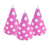 Stroje karnawałowe - GoDan czapeczki papierowe Groszki, 6 szt. - miniaturka - grafika 1