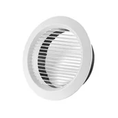 Kratki wentylacyjne - Kratka wentylacyjna, żaluzje proste, do otworów Ø 150 mm, biała - miniaturka - grafika 1