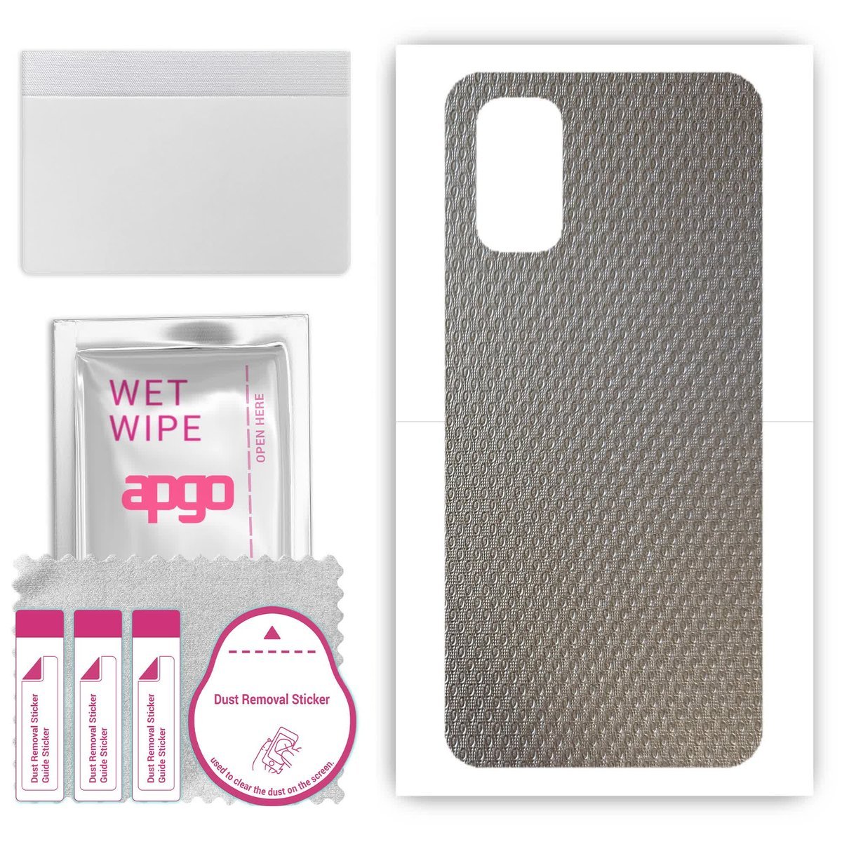 Folia naklejka skórka strukturalna na TYŁ do Realme 7 5G - Aluminium krople - apgo SKINS