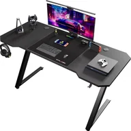 Biurka gamingowe - GTPLAYER 120 x 60cm stół gamingowy, biurko gamingowe z podkładką pod mysz, stół PC dla graczy, biurko komputerowe z haczykiem na słuchawki czarny - miniaturka - grafika 1