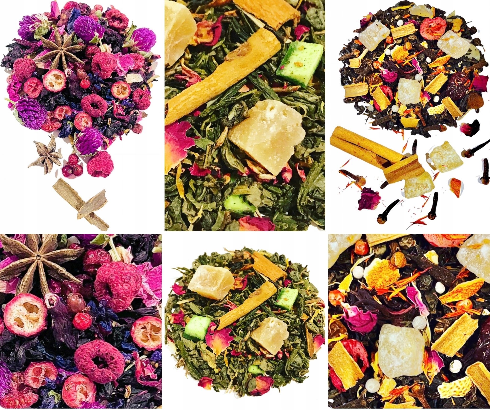 Zestaw herbat sypanych owocowa czarna zielona. Mix 3 x 500g Piękny aromat.