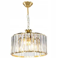 Lampy sufitowe - Lampa Kryształowa Sufitowa Złota Gold Kryształ Toolight - miniaturka - grafika 1