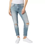 Spodnie damskie - Spodnie damskie Pepe Jeans Joey jeansowe boyfriend x dziurami-W26 - miniaturka - grafika 1