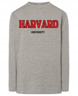 Koszulki męskie - Longsleeve czerwony nadruk HARVARD r.4XL - miniaturka - grafika 1