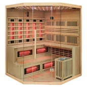 Sauny - Sauna Combo na podczerwień + fińska 6 osobowa 200x200 cm Moss2 8KW - miniaturka - grafika 1