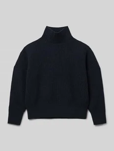 Sweter z dzianiny o kroju oversized z golfem - Swetry dla dziewczynek - miniaturka - grafika 1