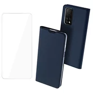 Etui i futerały do telefonów - Dux Ducis Braders Etui z klapką + szkło do Xiaomi Mi 10T Pro / Mi 10T niebieski - miniaturka - grafika 1