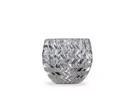 Świeczniki - Świecznik BROMEO srebrny / Ø10/ h8 / szkło - miniaturka - grafika 1