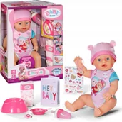 Lalki dla dziewczynek - Baby Born LALKA EMMA 43cm 10 Funkcji AKCESORIA Interaktywny Bobas 834800 - miniaturka - grafika 1
