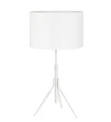 Lampy stojące - Markslojd Stojąca LAMPA stołowa SLING 107303 abażurowa LAMPKA nocna biała 107303 - miniaturka - grafika 1