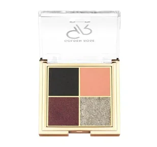 Golden Rose - Quattro Eyeshadow Palette - Paleta 4 cieni do oczu - 4x2,2 g - 01 MIDNIGHT KISS - Cienie do powiek - miniaturka - grafika 1
