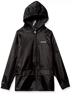 Regatta Unisex dzieci 'Stormbreak' wodoodporne klejone szwy 2 boczne kieszenie zatrzaski na brzegu kurtka na spodnie Czarny 13 yr - Kurtki i płaszcze dla chłopców - miniaturka - grafika 1