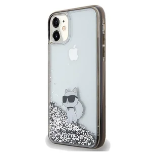 Etui Karl Lagerfeld KLHCN61LKCNSK Apple iPhone XR / 11 hardcase Liquid Glitter Choupette transparent - Etui i futerały do telefonów - miniaturka - grafika 3