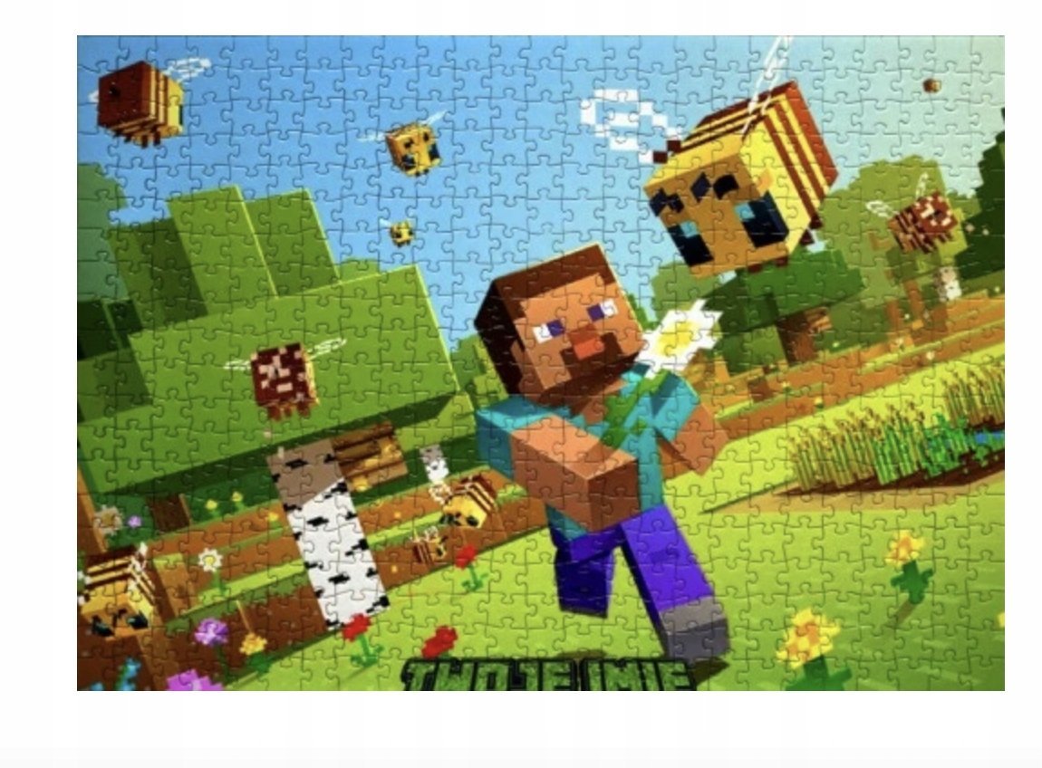 Puzzle MINECRAFT PREZENT A3 252 el z Nadrukiem + IMIĘ Pudełko 41