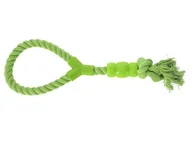 Zabawki dla psów - Dingo Zabawka dla psa - Sznur z gryzakiem Denta Fresh 41cm zielony - miniaturka - grafika 1
