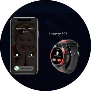 Pacific 31-3 Kids Czarno-czerwony - Smartwatch - miniaturka - grafika 7