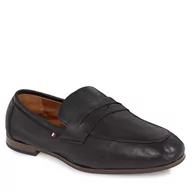 Półbuty męskie - Półbuty Tommy Hilfiger Casual Light Flexible Lth Loafer FM0FM04989 Black BDS - miniaturka - grafika 1