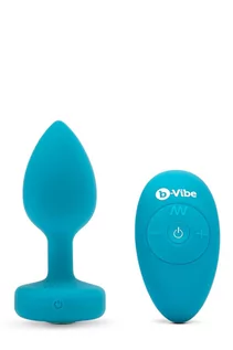 Korki analne - Zdalnie sterowany korek analny b-vibe Vibrating Jewel Plug S/M - grafika 1