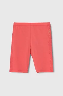 Spodnie i spodenki dla dziewczynek - Emporio Armani szorty dziecięce kolor różowy z nadrukiem - grafika 1