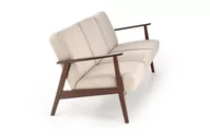 Sofy i kanapy - Sofa MILANO 3S beżowa/orzech - miniaturka - grafika 1