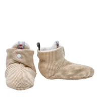 Buty dla dziewczynek - Buciki kapcie niechodki bawełniane beżowe Ciumbelle Ivory 0-3 mies. - miniaturka - grafika 1